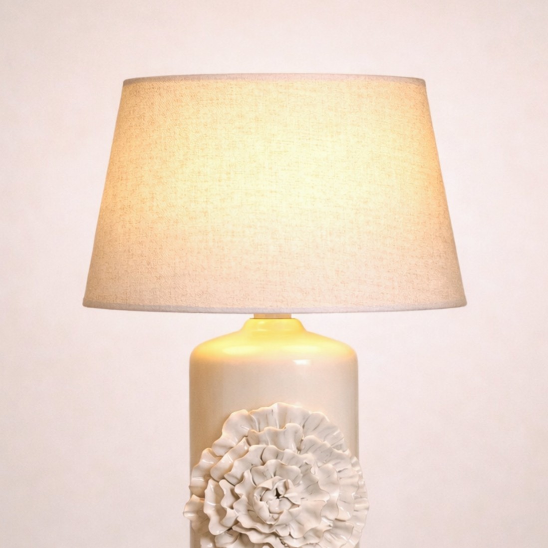 Candeeiro de mesa Flor em cer�mica 67 cm