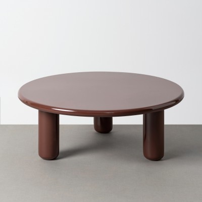Garnet round coffee table lacquered in burgundy Ø90cm Garnet round coffee table lacquered in burgundy Ø90cm