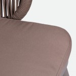 Stackable outdoor chair Trebbia brown in rope and aluminum