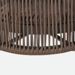 Stackable outdoor chair Trebbia brown in rope and aluminum