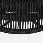 Trebbia stackable outdoor chair dark gray in rope and aluminum