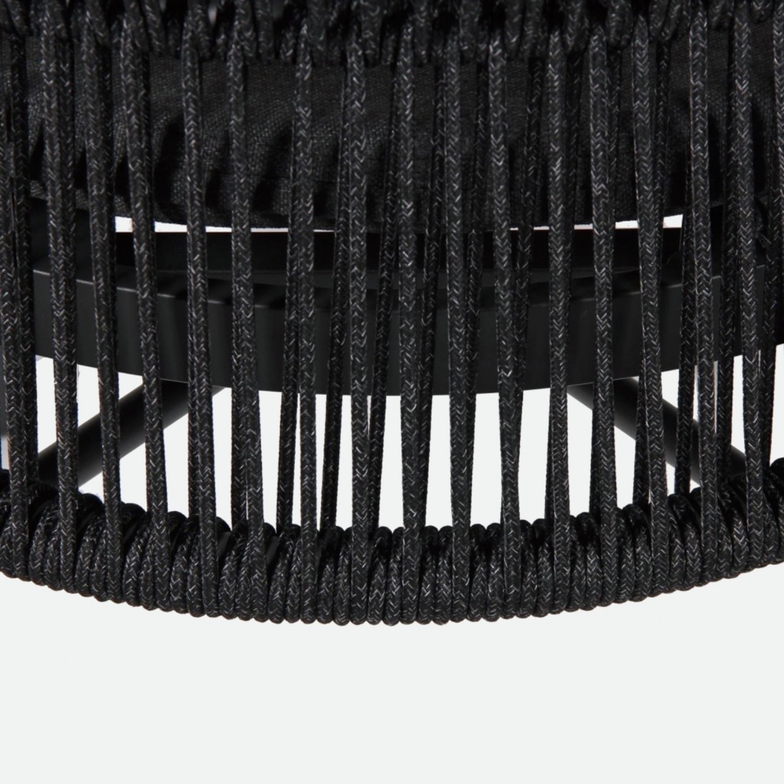 Trebbia stackable outdoor chair dark gray in rope and aluminum
