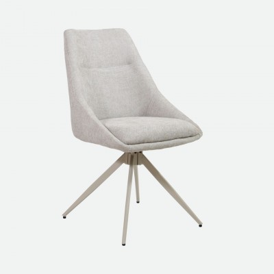 Caen chair gray fabric swivel chair with cream metal legs Caen chair gray fabric swivel chair with cream metal legs