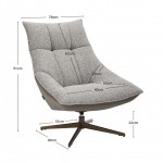 Swivel Armchair Serres Taupe