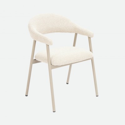 Euron chair cream fabric and metal frame in matching color Euron chair cream fabric and metal frame in matching color