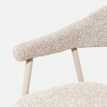 Euron chair cream fabric and metal frame in matching color