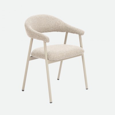 Euron chair taupe fabric and metal frame in matching color Euron chair taupe fabric and metal frame in matching color
