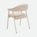 Euron chair taupe fabric and metal frame in matching color
