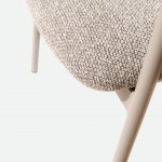 Euron chair taupe fabric and metal frame in matching color