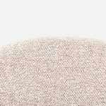 Euron chair taupe fabric and metal frame in matching color