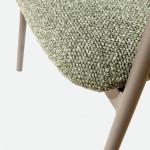 Euron chair green fabric and metal frame in matching color