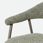 Euron chair green fabric and metal frame in matching color