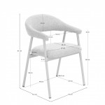 Euron chair green fabric and metal frame in matching color