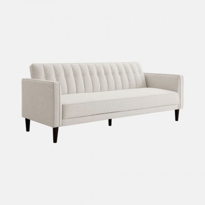 3 Seater Fabric Sofa Bed Ebro Linen Beige 3 Seater Fabric Sofa Bed Ebro Linen Beige