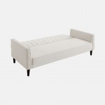 3 Seater Fabric Sofa Bed Ebro Linen Beige