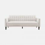 3 Seater Fabric Sofa Bed Ebro Linen Beige