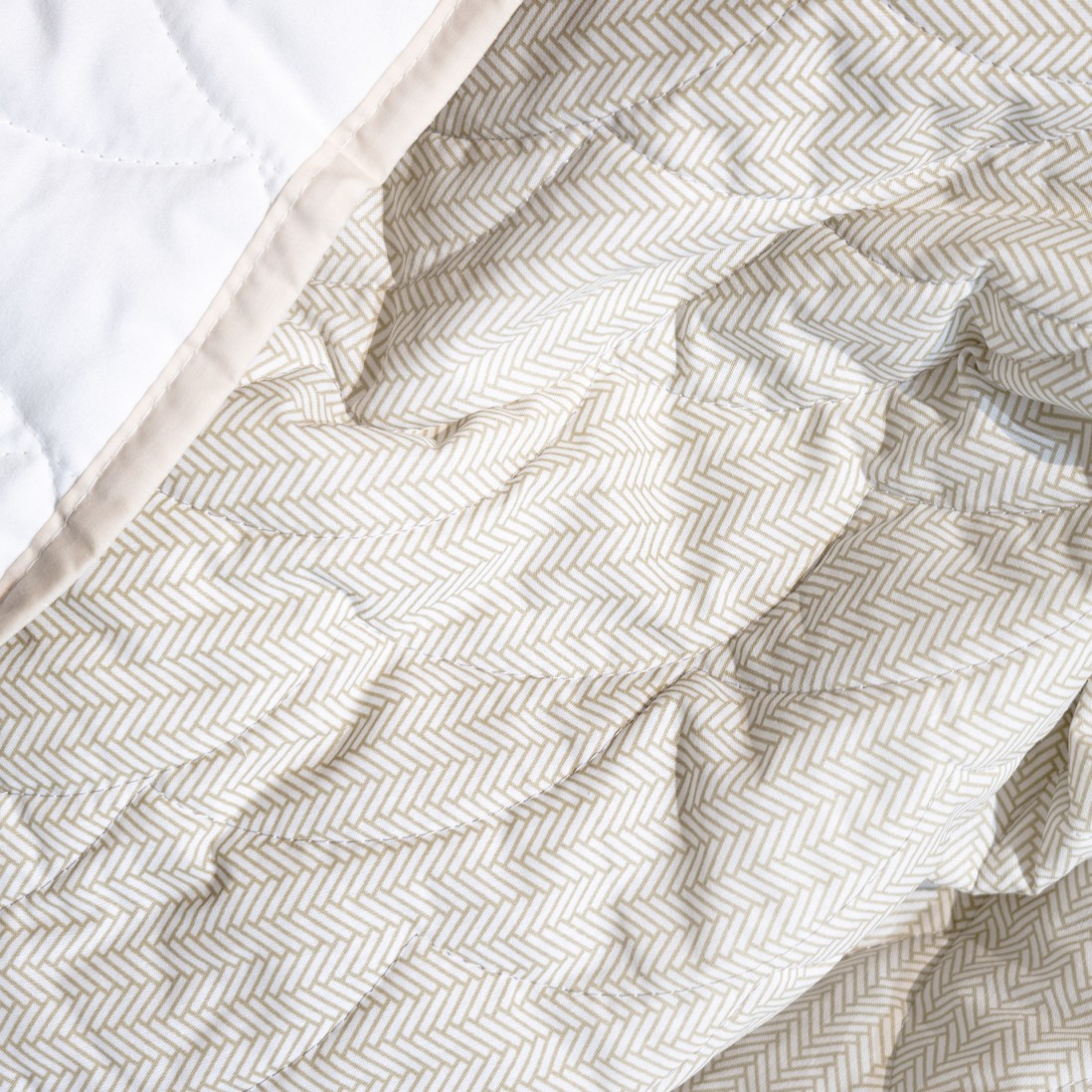Edred�n de cama individual Noa 100% algod�n beige
