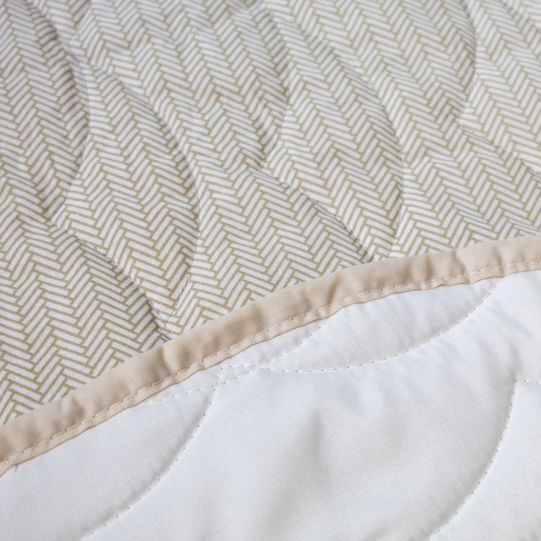 Edred�n de cama individual Noa 100% algod�n beige