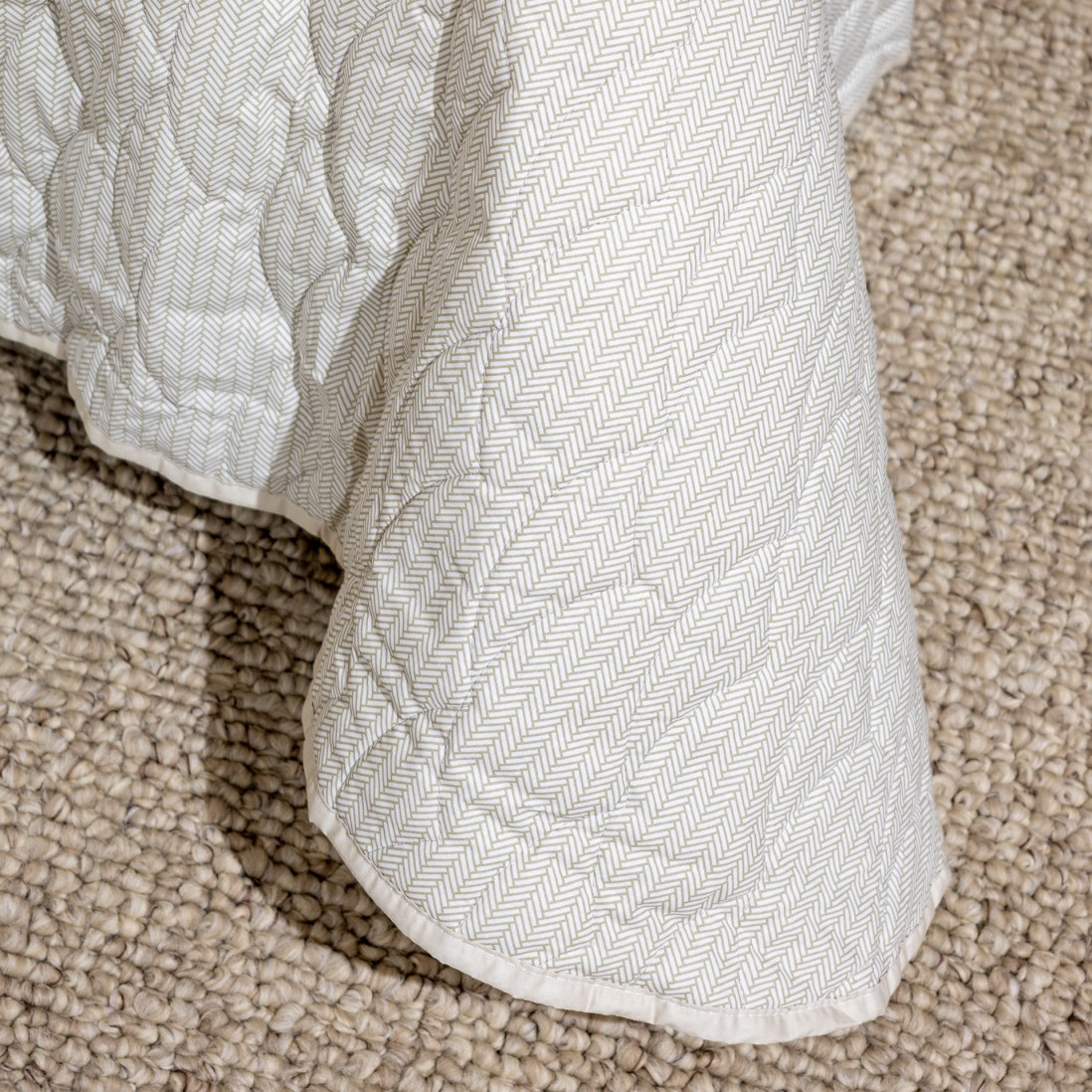 Edred�n de cama individual Noa 100% algod�n beige