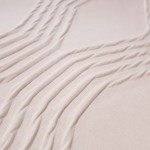 BISET beige double bedspread with wavy texture