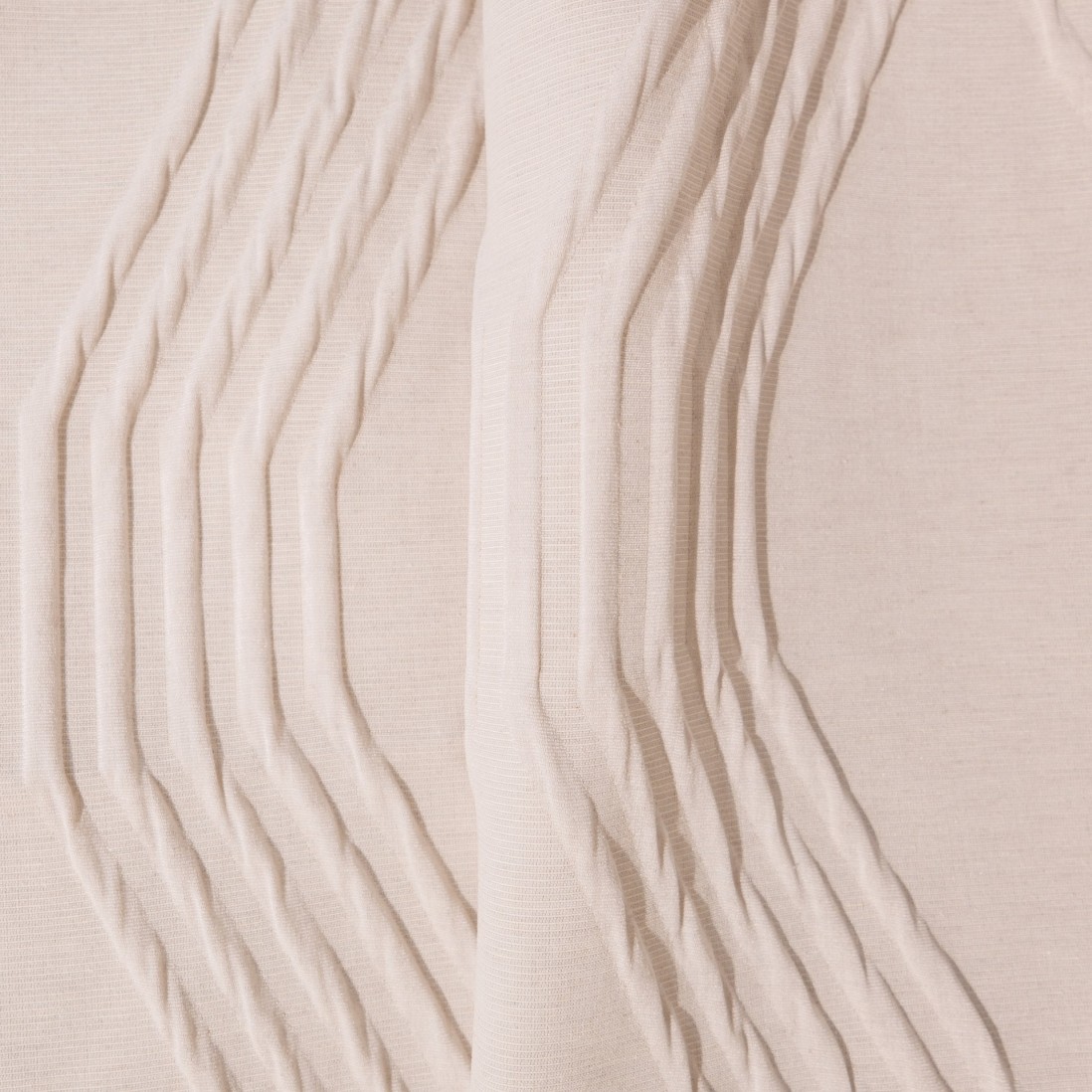 BISET beige double bedspread with wavy texture