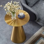Golden metal side table PAKRA �45cm