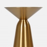 Golden metal side table PAKRA �45cm