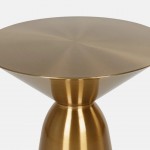 Golden metal side table PAKRA �45cm