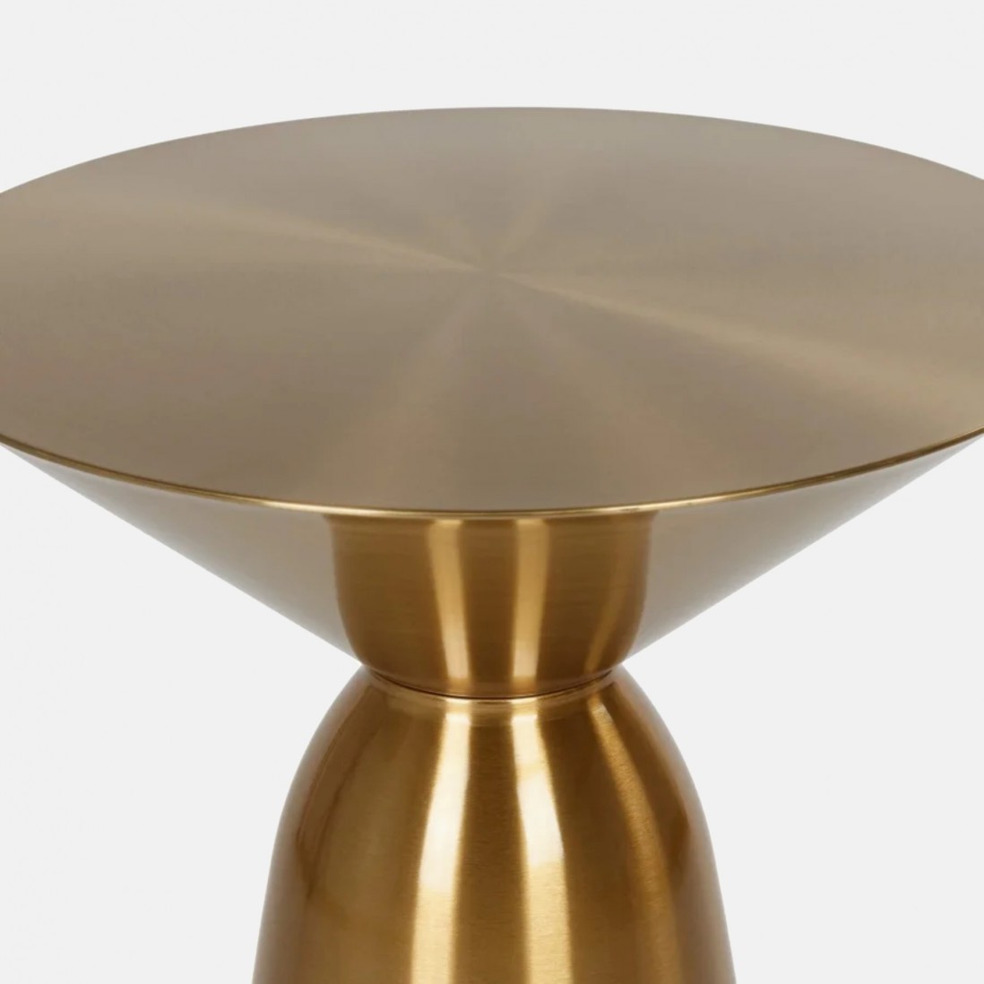 Golden metal side table PAKRA �45cm