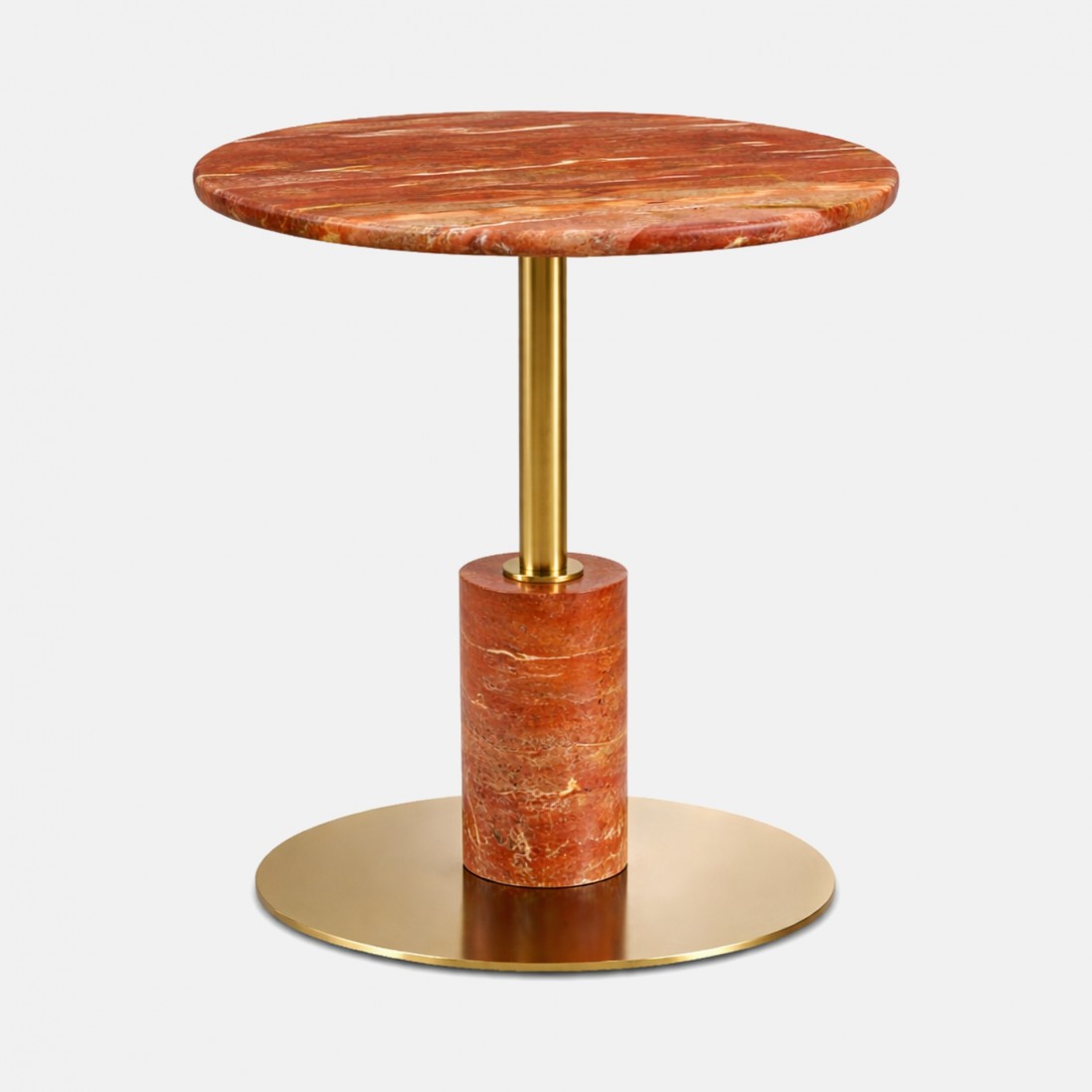 MIRNA side table red travertine marble �40cm