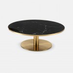 SAVA black porcelain coffee table �90cm