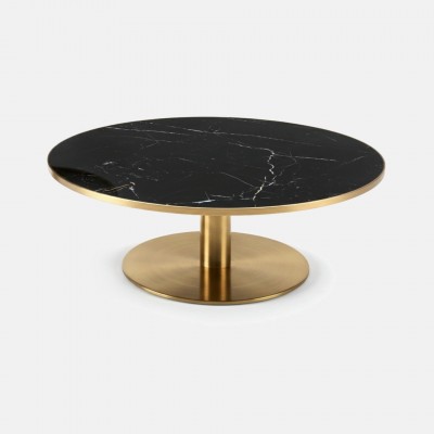 SAVA black porcelain coffee table Ø90cm SAVA black porcelain coffee table Ø90cm