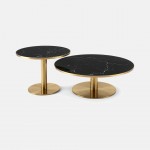 SAVA black porcelain coffee table �90cm