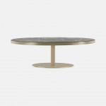 SAVA black porcelain coffee table �90cm