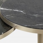 SAVA black porcelain coffee table �60cm