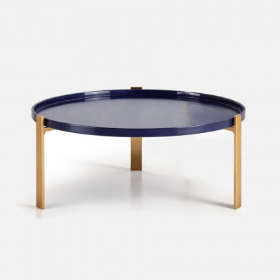 KORANA blue ceramic coffee table Ø80cm KORANA blue ceramic coffee table Ø80cm