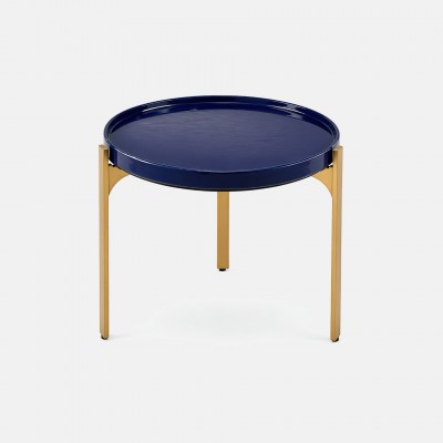 KORANA blue ceramic side table Ø60cm KORANA blue ceramic side table Ø60cm