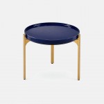 KORANA blue ceramic side table �60cm