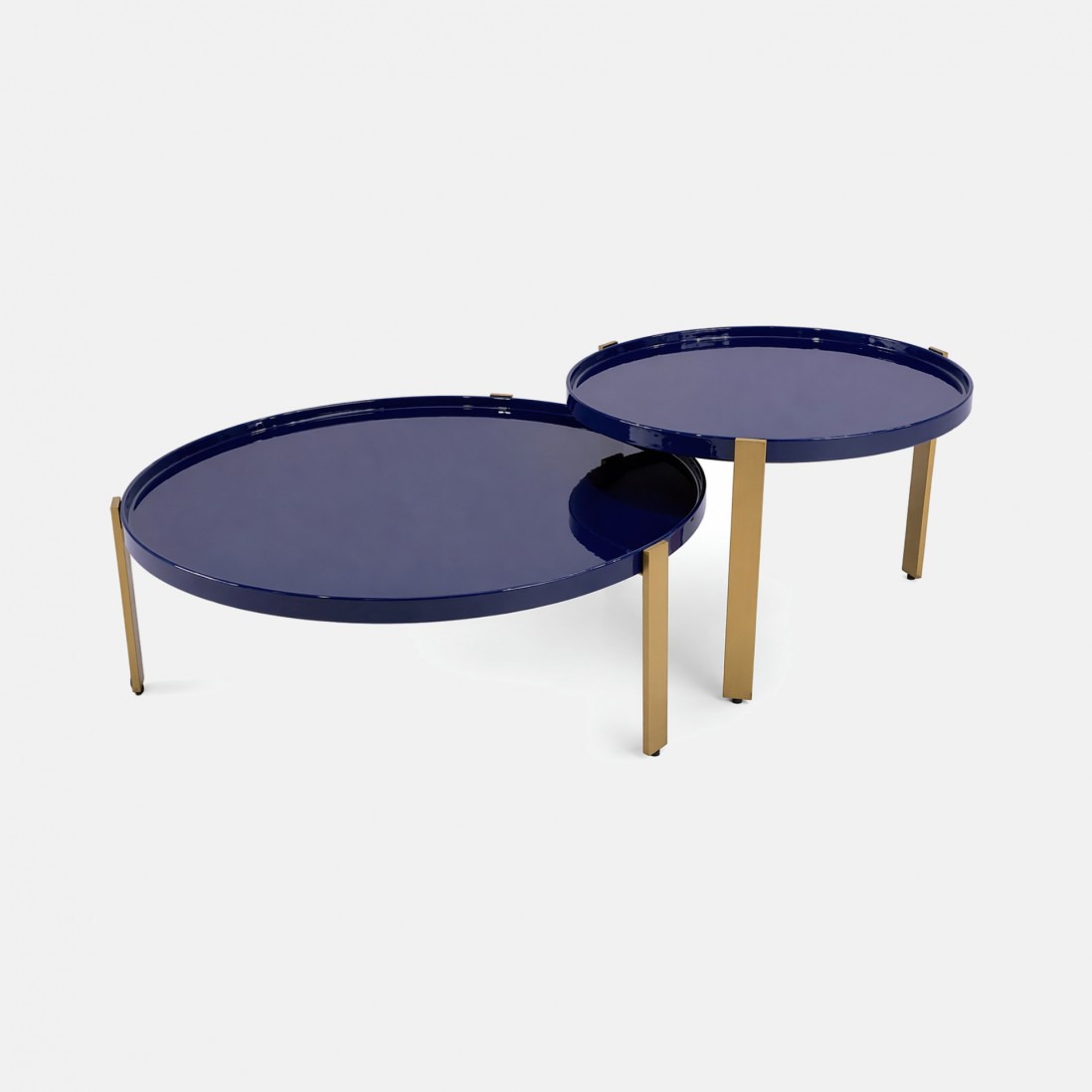 KORANA blue ceramic side table �60cm