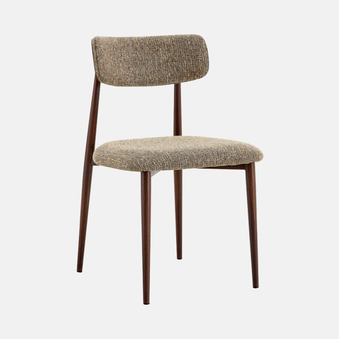 TANARO chair in beige fabric and metal legs