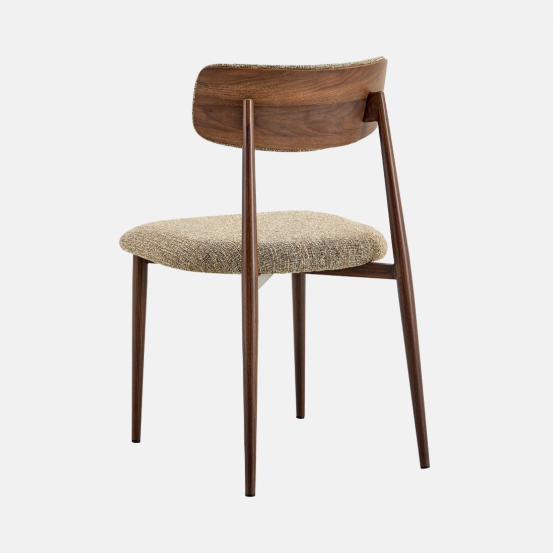 TANARO chair in beige fabric and metal legs