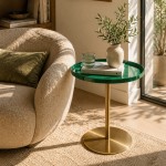 VUKA side table green ceramic �45cm