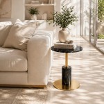 MIRNA side table black marquina marble �40cm
