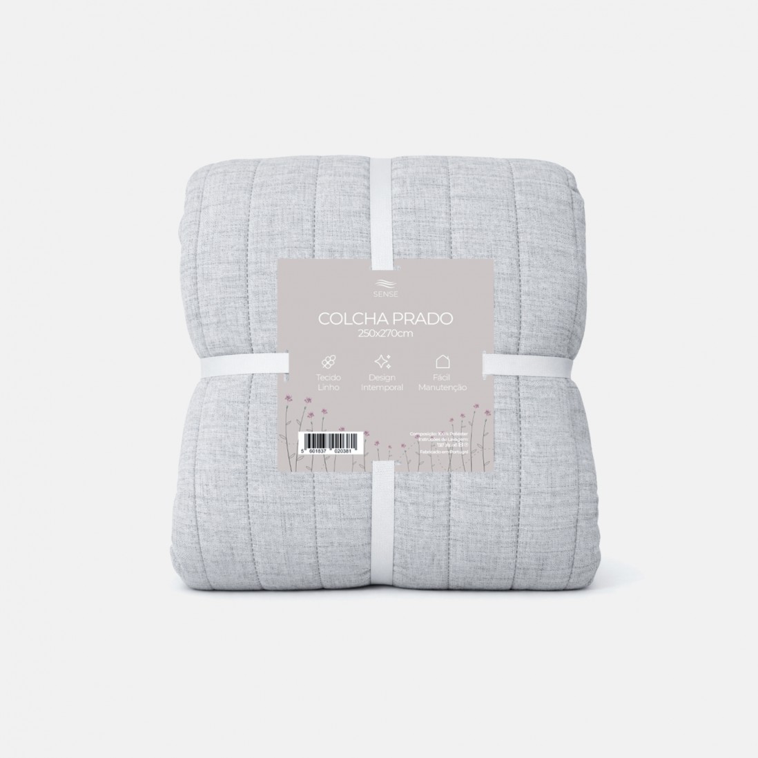 PRADO double bedspread plain gray