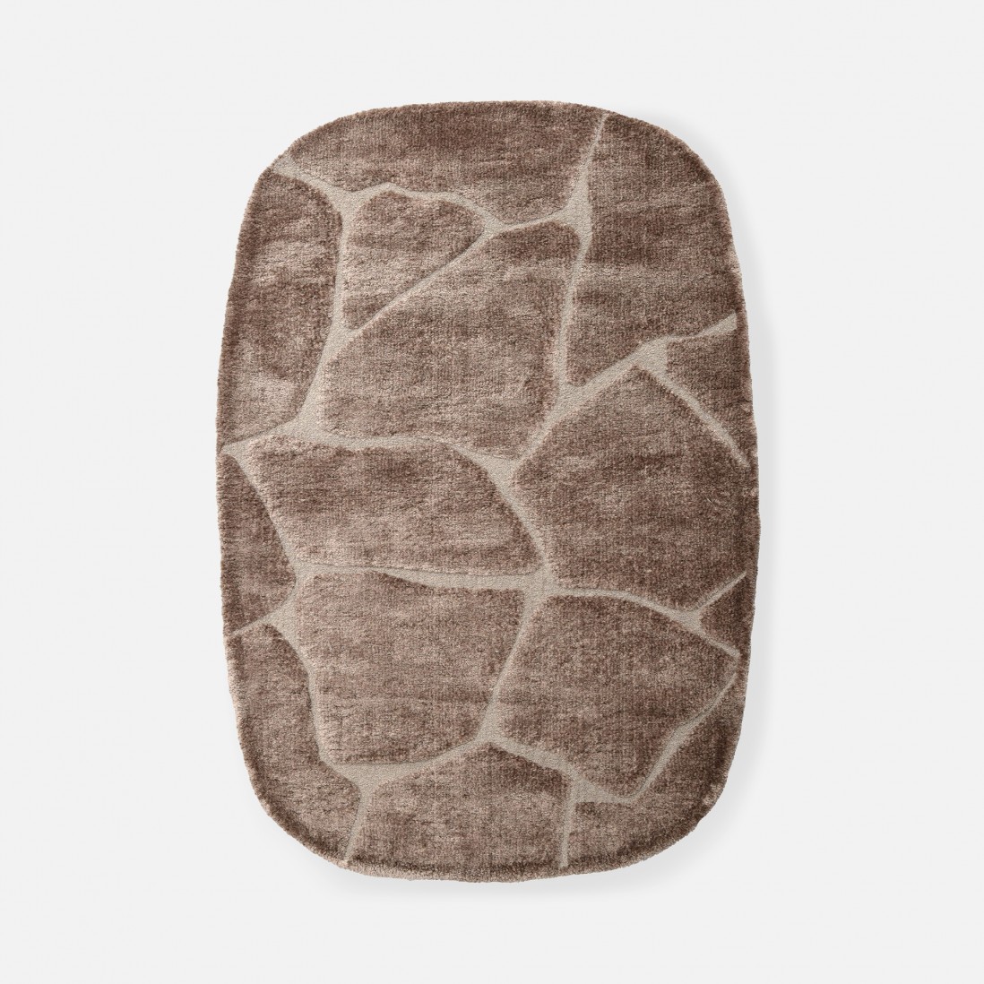 Alfombra Ovalada Moderna Mori 14067/7222 Marr�n