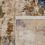 Odense 7761/004 abstract rug in beige brown and blue brown and blue