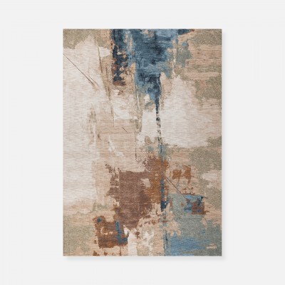 Odense 7403/004 abstract rug in beige brown and blue brown and blue Odense 7403/004 abstract rug in beige brown and blue brown and blue