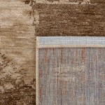 Odense 7403/004 abstract rug in beige brown and blue brown and blue