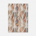 Odense 7435/192 abstract rug in beige brown and blue brown and blue