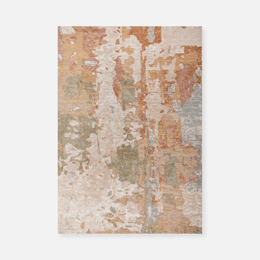 Odense 7748/192 abstract rug in beige brown and blue brown and blue